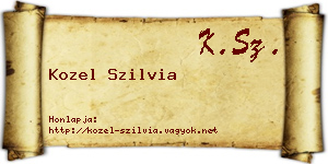 Kozel Szilvia névjegykártya